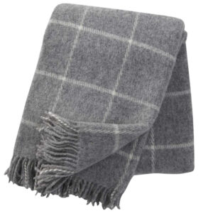 Klippan plaid wol Vinga light grey